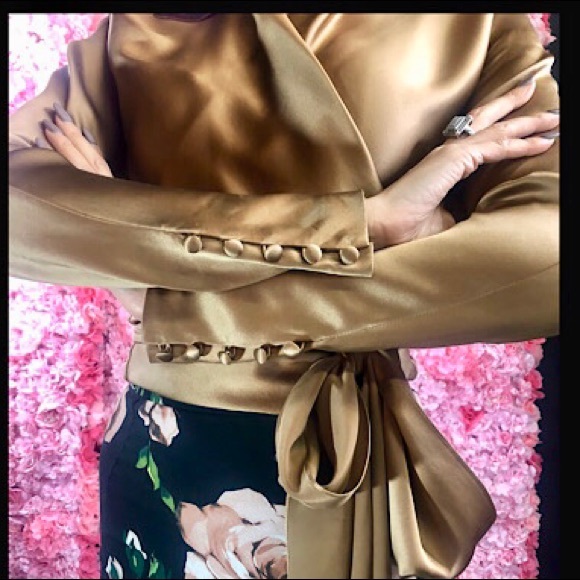 Ralph Lauren Silk Wrap Blouse - Picture 2 of 7